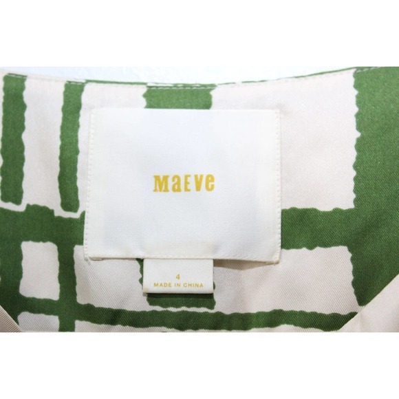 ✨2/$20 Anthropologie Maeve 100% Silk Abstract Shift Dress Broken Blocks 4 H13909 - Picture 4 of 11